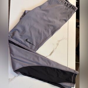 Nike Gray and Black Leggings